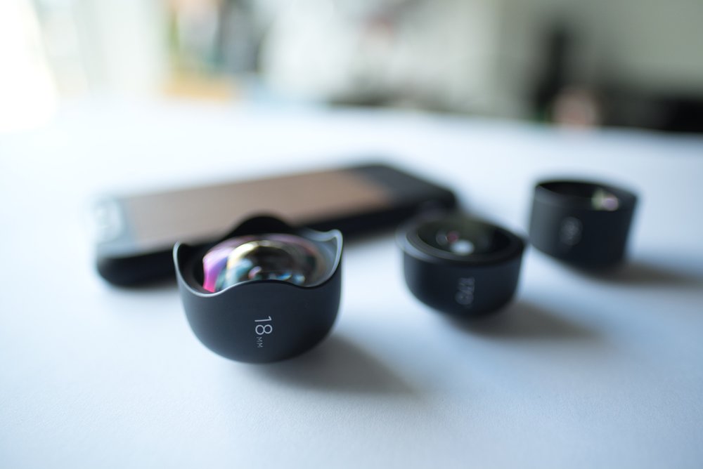 The Wide 18mm Lens is the heftiest of the lot, but has the best image quality